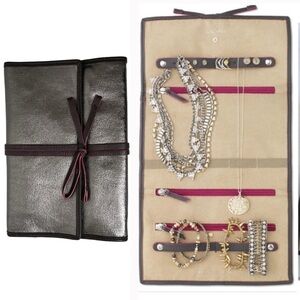 STELLA & DOT - Bring your Bling: Metallic Jewellery Tri-fold travel organizer.